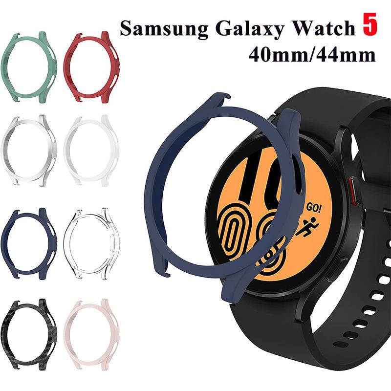 Case Pelindung Layar Bahan PC Bumper 40mm 44mm Untuk Samsung Galaxy Watch 5 40mm 44mm