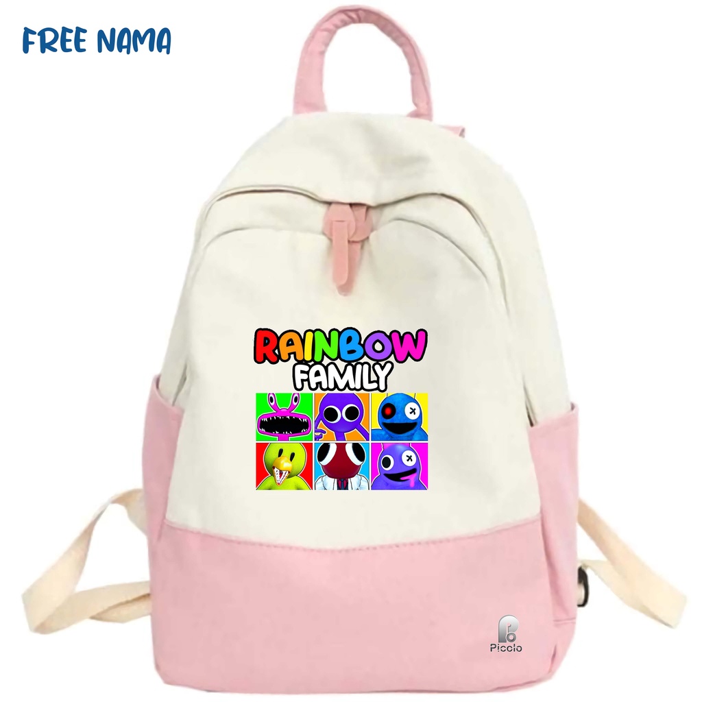 Tas Sekolah Anak SD Backpack Karakter reainbow freans unisex