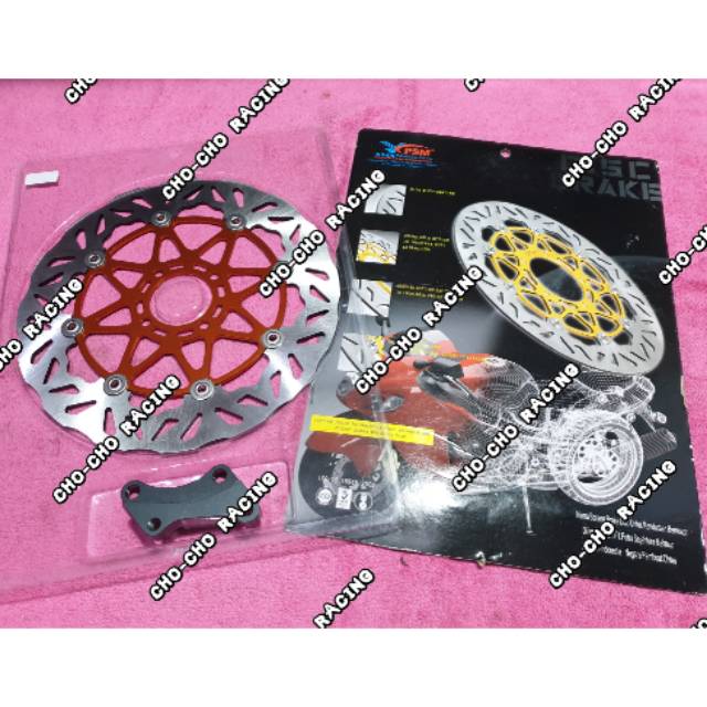DISK DISC BRAKE PIRINGAN CAKRAM PSM 300 MM ORANGE BIRU GRAY HITAM YAMAHA JUPITER F1ZR MIO