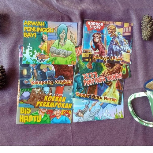 Komik Horor Anak Buku Cerita Hantu Mainan Jadul 90An Mini 9X7
