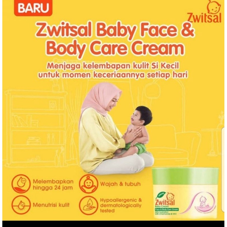 Zwitsal Body &amp; Face Cream 50 g / Cream Bayi / Cream Zwitsal