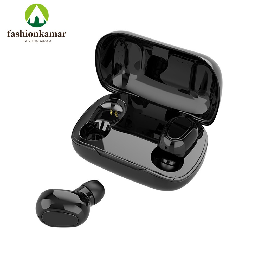 TWS-L21 Earphone Wireless Bluetooth untuk Android &amp; iPhone Versi Bluetooth 5.0