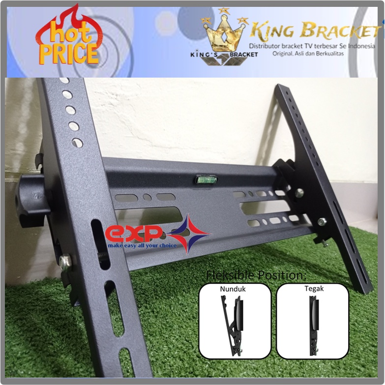 Bracket TV AQUA 21&quot; s/d 43&quot; waterpass GARANSI 100% COCOK!!! IMPORT QUALITY