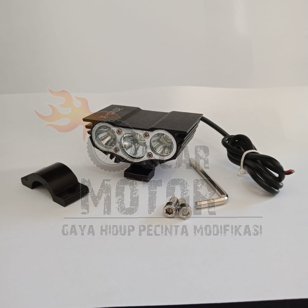 Lampu tembak model owl led 3 mata lampu sorot ultrafire 3mata burung hantu bandungan rx king byson motor