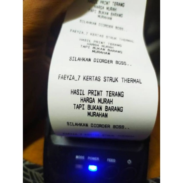 Kertas Struk Thermal EDC Paper Roll 58x30 57x30 Termal EDC Thermal Printer Mini Bluetooth 57x30