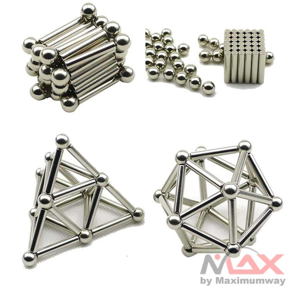 ZY Mainan Magnetik Steel Metalic Stick and Bucky Balls mainan kreatif - 005 Warna Silver