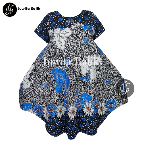 Juwita Batik - Daster Wanita Susi Lengan Motif Daun Ketapang Seri Warna - Daster Payung Jumbo