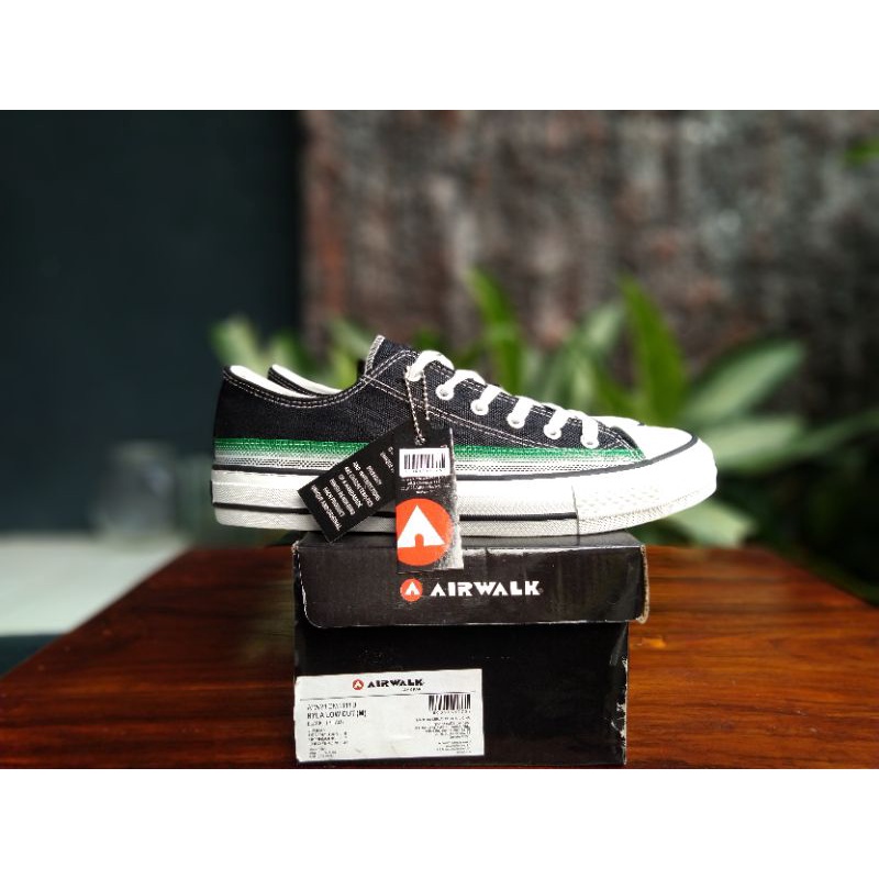 Sepatu AIRWALK NYLA LOW CUT BLACK ORIGINAL