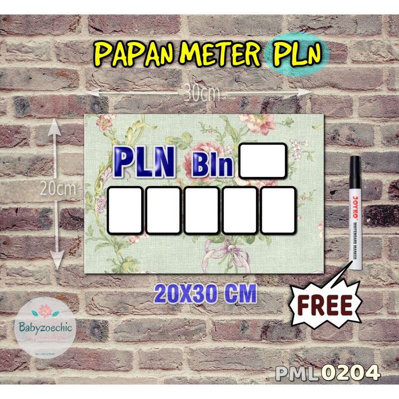 

Zoe Papan Meter Listrik PLN PAM motif Unik - Shabby 04