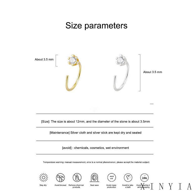 【Bayar di tempat】Anting Zirkon Temperamen Fashion Wanita Melepas AntingTusuk anting Silver Trendi Yang Indah Anting Zirkon Untuk Wanita