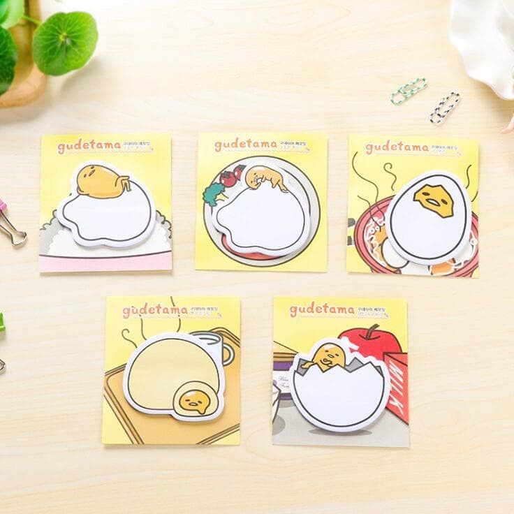 

Post It Notes / Sticky Note Gudetama Lucu 20 lembar Kertas Memo Stationery Paper Bentuk Telur