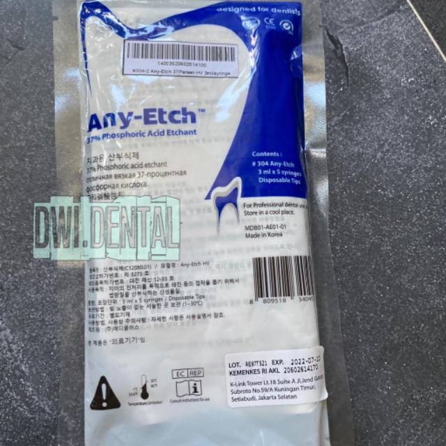 F4 Dental Etsa etching gel any etch dental gigi