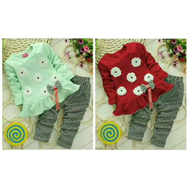 ST Set Stelan Anak Atasan Celana Square Flow Kids
