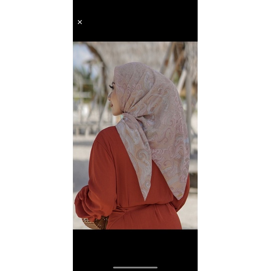 Buttonscarves The Wave Voal Square XL peach