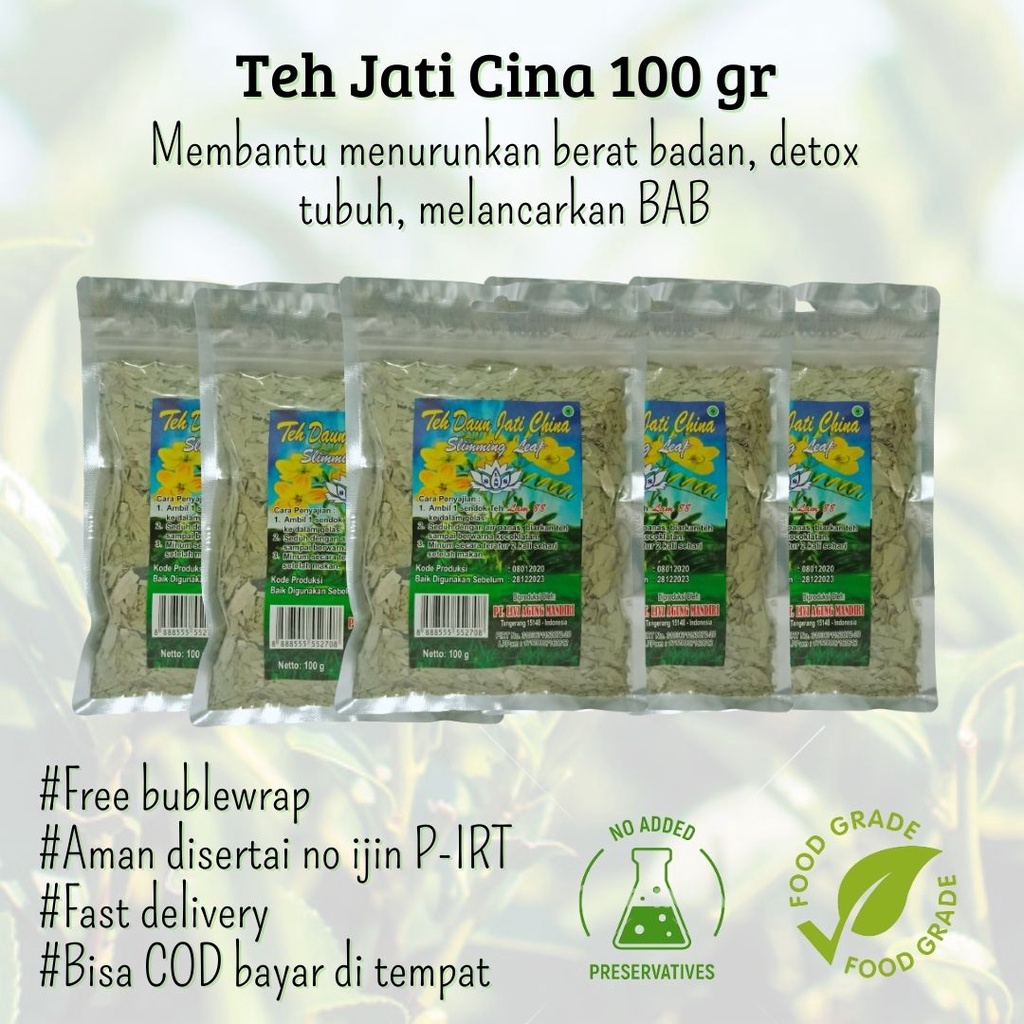 

teh jati cina pelangsing kemasan 100g