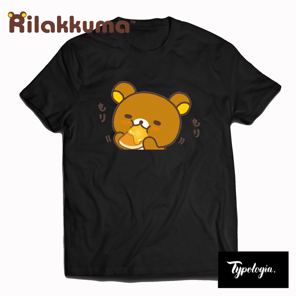 KAOS RILAKKUMA EATING BREAD / KAOS SABLON / KAOS PREMIUM
