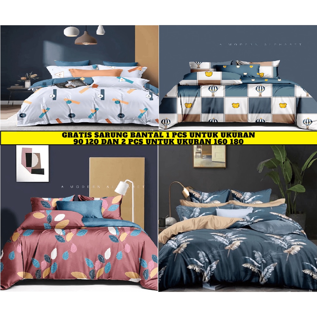 SB88A Sprei Bedcover Menarik Seprei Kasur Seprai Murah Sprei Aesthetic Sprei Ukuran 90x200 120x200 160x200 180x200