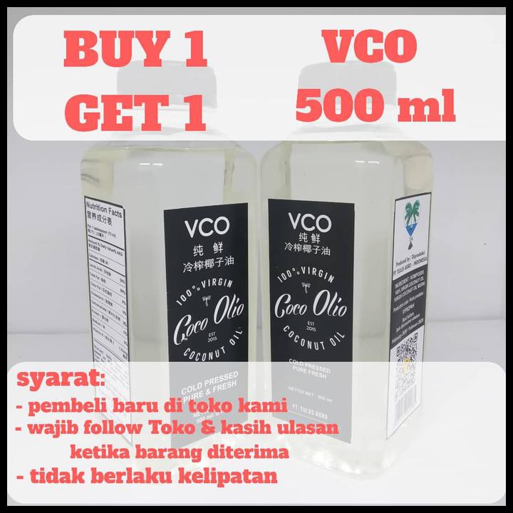 

BOLEH DROPSHIP Tulus Coco - VCO 100 % Virgin Coconut Oil Coco Olio 500 ml ISO 22000