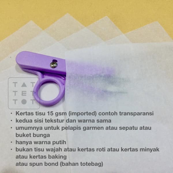 

MENYURAT-SURAT- KERTAS TISU | 60X110 | 100 LEMBAR | TISSUE | PAPER | BUNGKUS | -SURAT-MENYURAT.