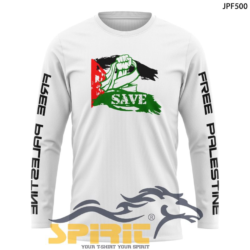 KAOS SAVE PALESTINA 10% DARI PENJUALAN PER PCS AKAN KAMI DONASIKAN UNTUK SAUDARA KITA DI PALESTINA