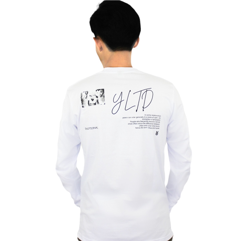 Youbee Limited - Longsleeve YLTD | T-SHirt Pria | Kaos Pria | Ardo White Original