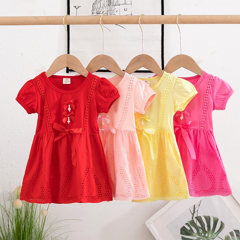  baju  dress anak  perempuan  import  gaun pesta anak  pita 1 