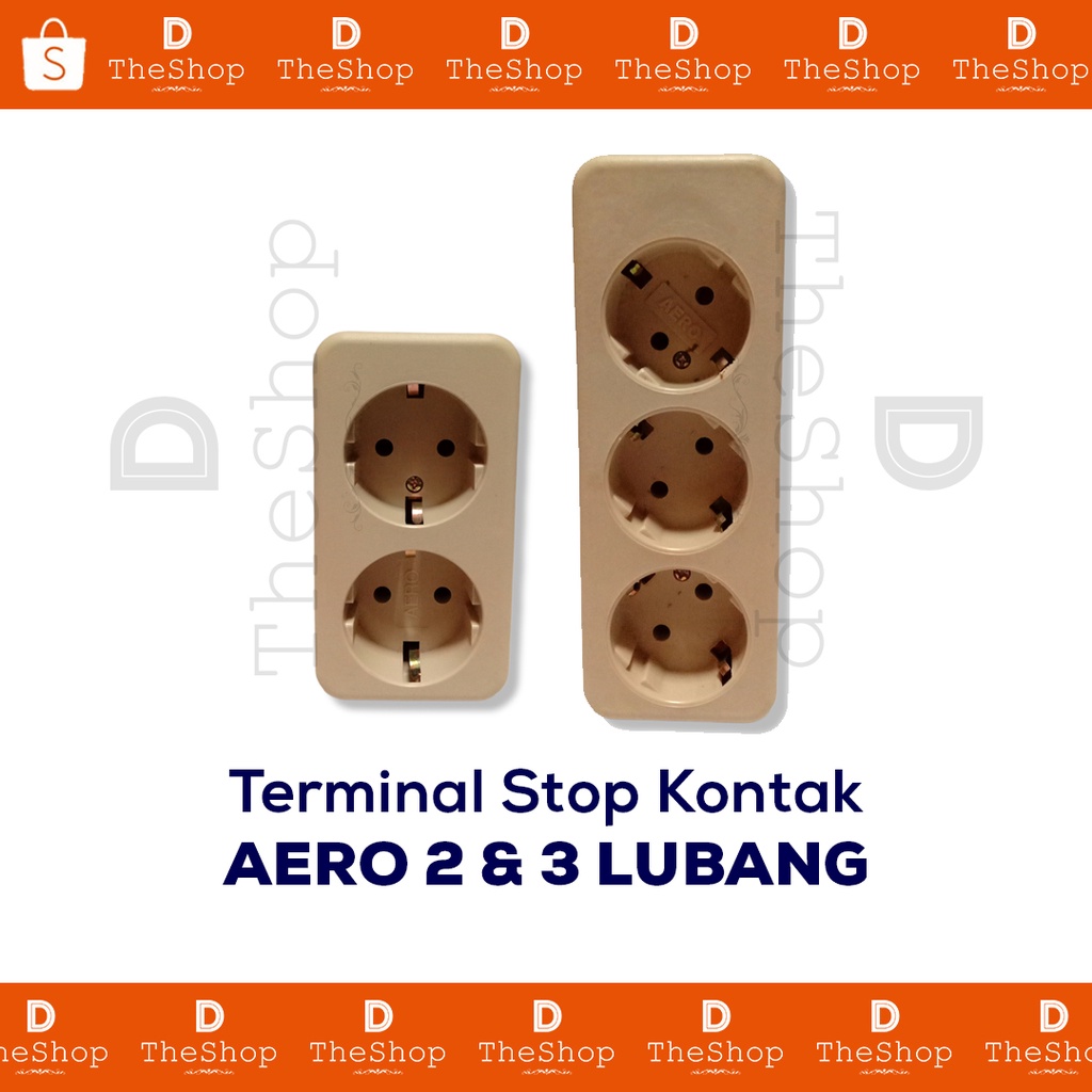 Terminal Stop Kontak 2 Lubang Aero