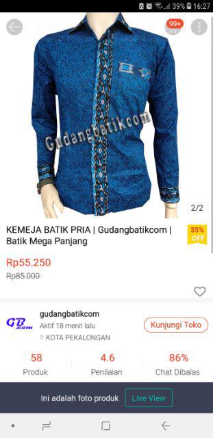 Kemeja Batik Pria | Gudangbatikcom | Batik Mega Panjang