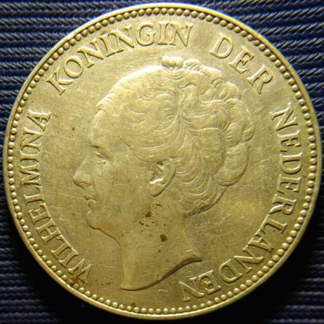 Koin perak 1 gulden wilhelmina 1928