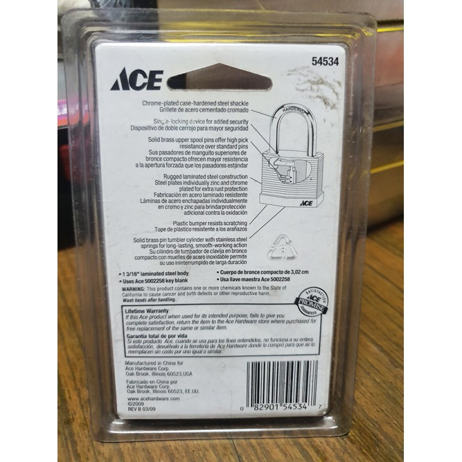 Gembok ACE Laminated Padlock 3cm