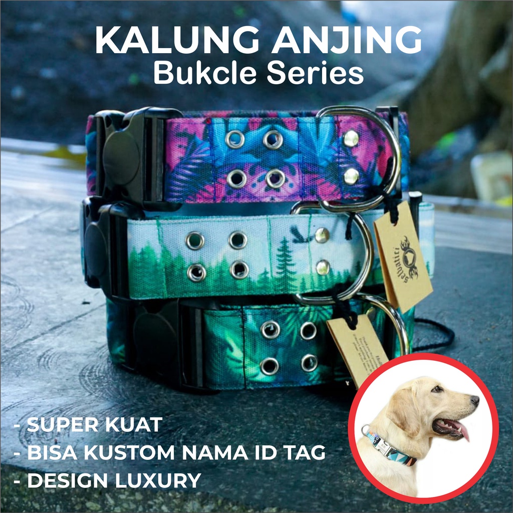 KALUNG ANJING SUPER KUAT MODEL BUCKLE FULL MOTIF GRATIS LONCENG