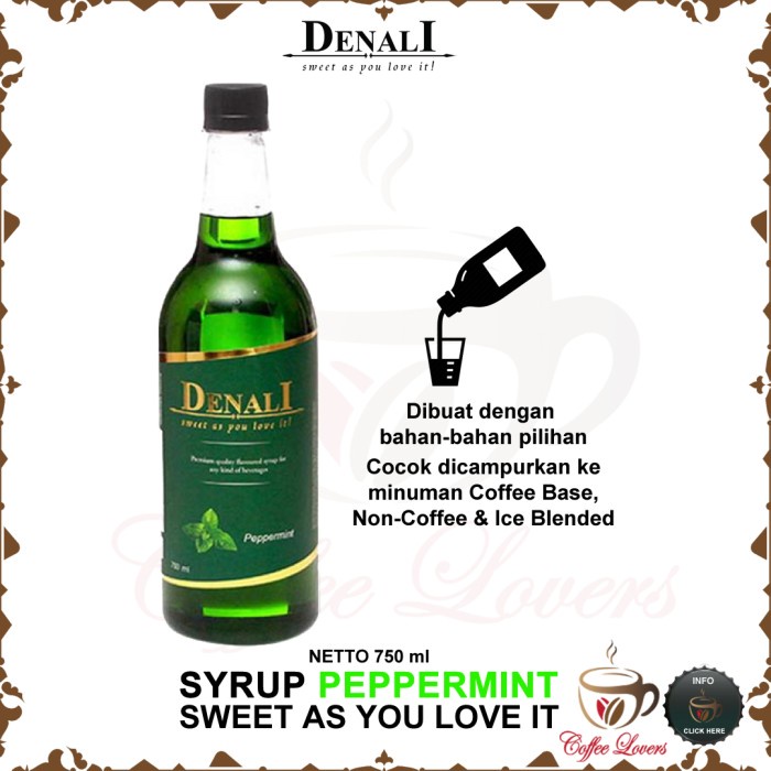 

DENALI SYRUP SIRUP DENALI UK RASA PEPPERMINT CUCI GUDANG