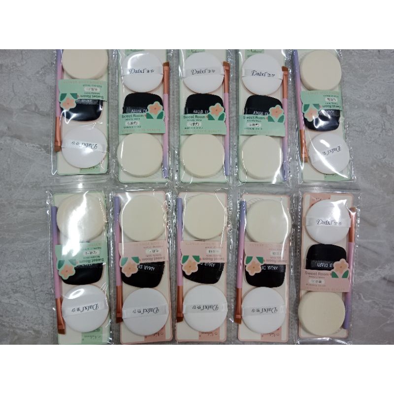 ALAT SET KOSMETIK KUAS MAKE UP SPONGE BEDAK SPONGE CUSION (spon Daixi)