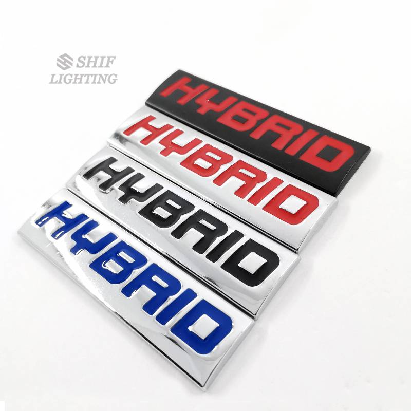 1pc Stiker Emblem / Badge Tulisan HYBRID Bahan Metal Untuk Dekorasi Mobil Universal