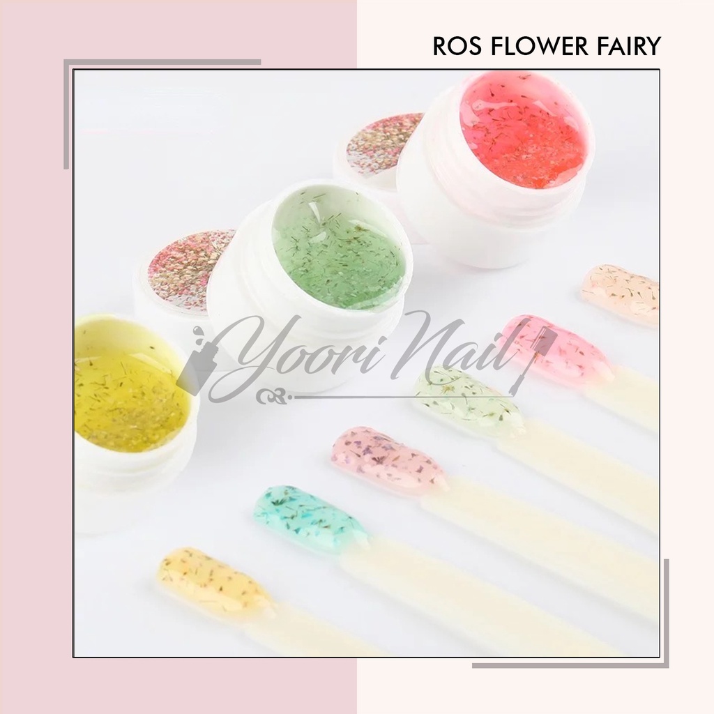 Rosalind flower fairy 5ml uv led gel polish 12 warna gel bunga rosalind flower pot