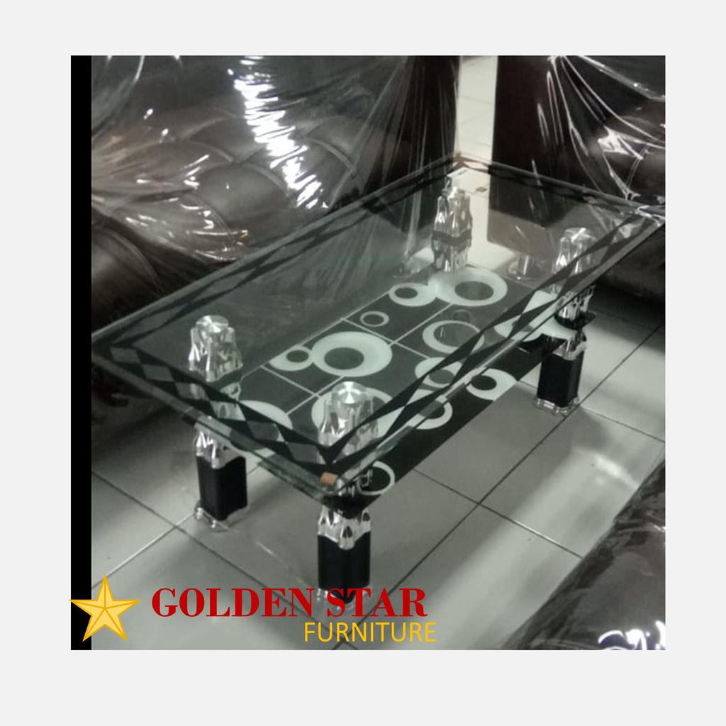 Meja Tamu / Coffe Table Kaca Minimalis Impor Murah