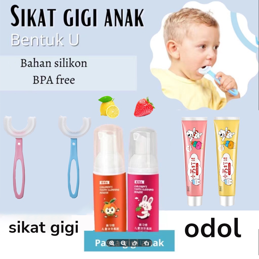 Sikat Gigi U Anak Balita Sikat Gigi Bayi Bentuk U Sikat Gigi Lembut Bentuk U Sikat Gigi Silicone