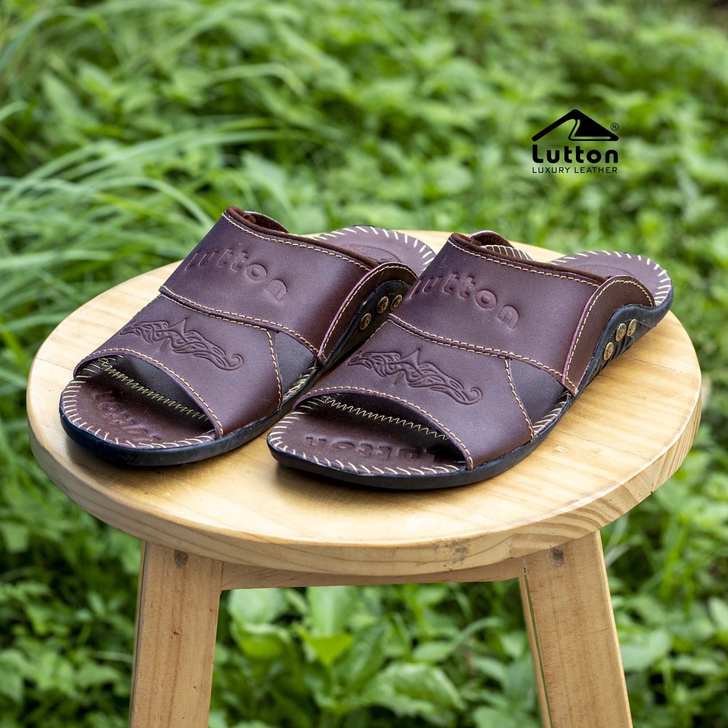 SANDAL SLOP HARLE LUTTON KULIT SAPI ASLI 100% - HARLE LUTTON - LT 09