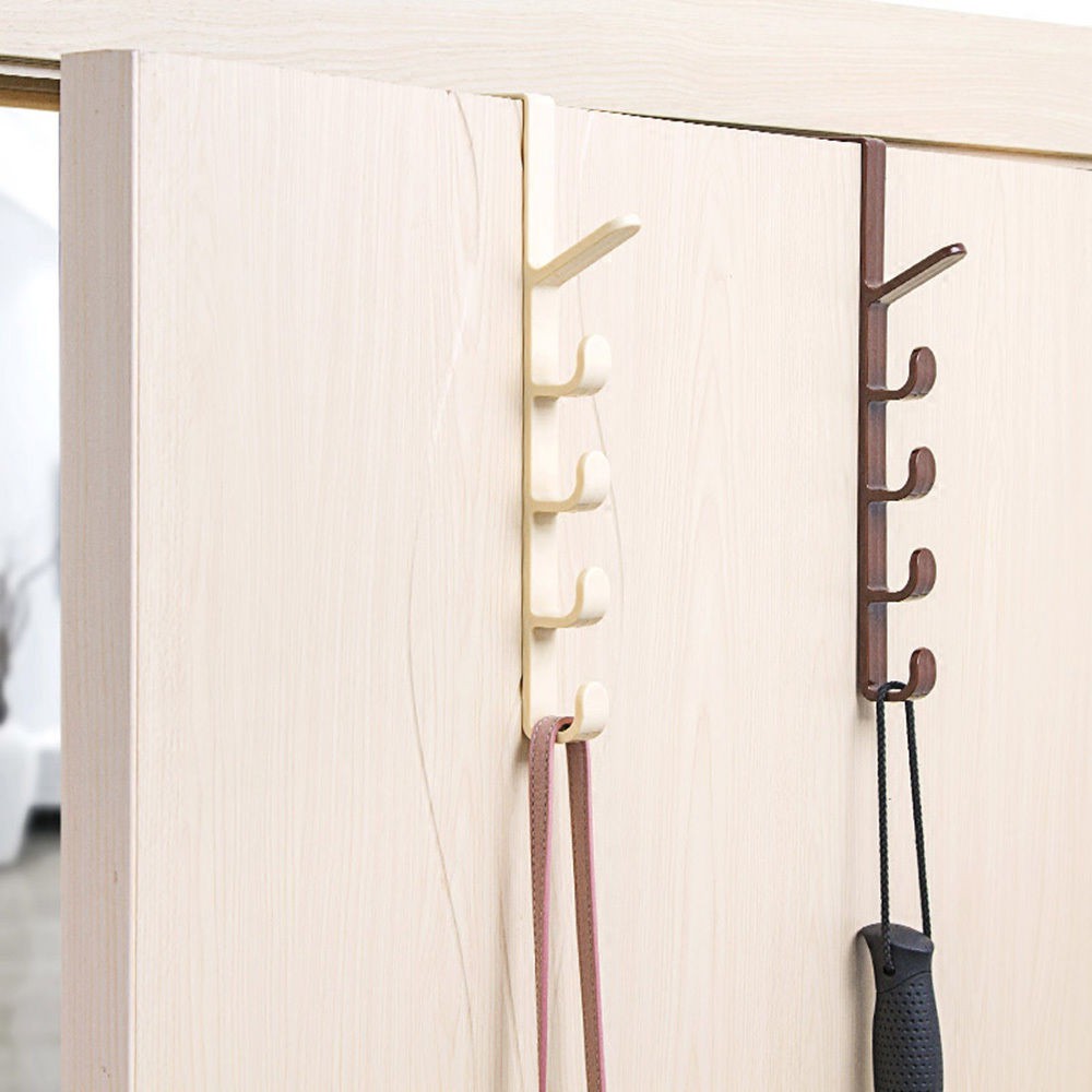 Kecttio Plastic Home Storage Organization Hooks Rails Bedroom Door