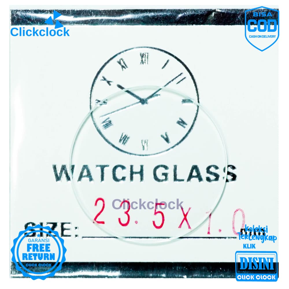 Kaca Jam Kaca Bahan Watch Glass PNC-235 Murah 2,35 cm