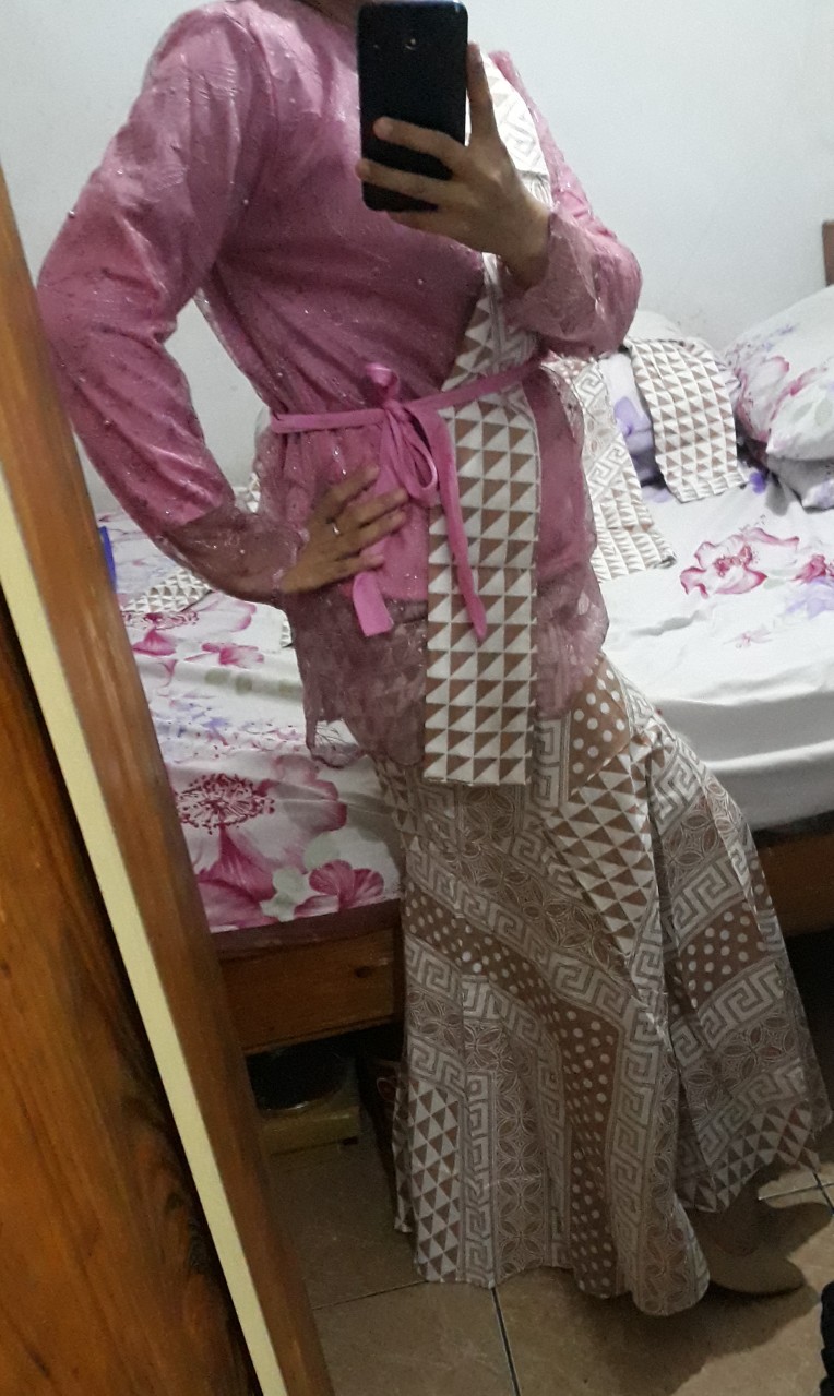 Couple Batik Bruklat Tile Slendang Tunik Terbaru