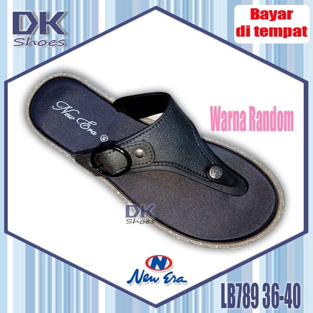 New Era LB 789 36-40 Sandal Flat Wanita Karet Ringan Murah / Sadnal Sehari-hari