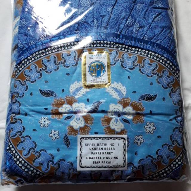 SAPUTRA Sprei Batik no. 1 4 sarung bantal 2 sarung guling