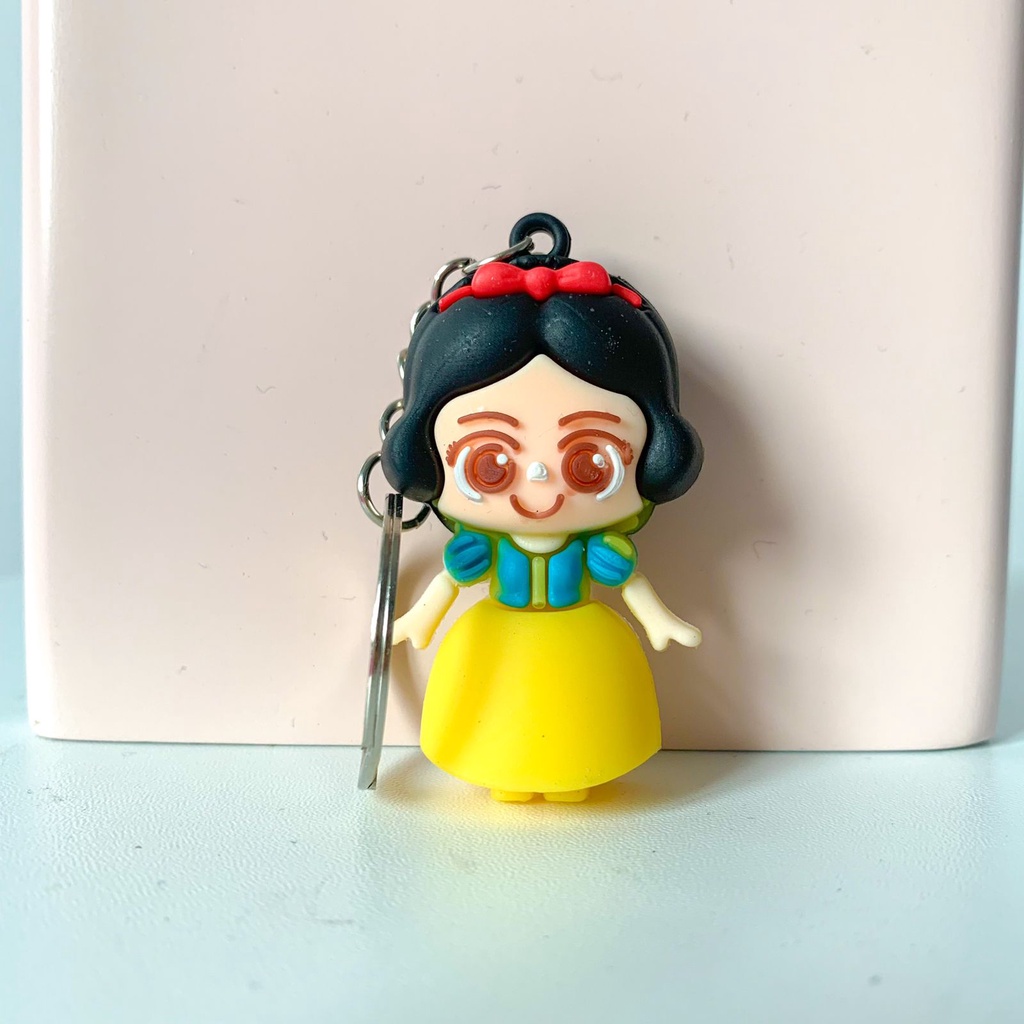 GANTUNGAN KUNCI DISNEY PRINCESS CINDERRELA RAPUNZEL BELLE ARIEL IMPORT TERMURAH SOUVENIR LUCU UNIK