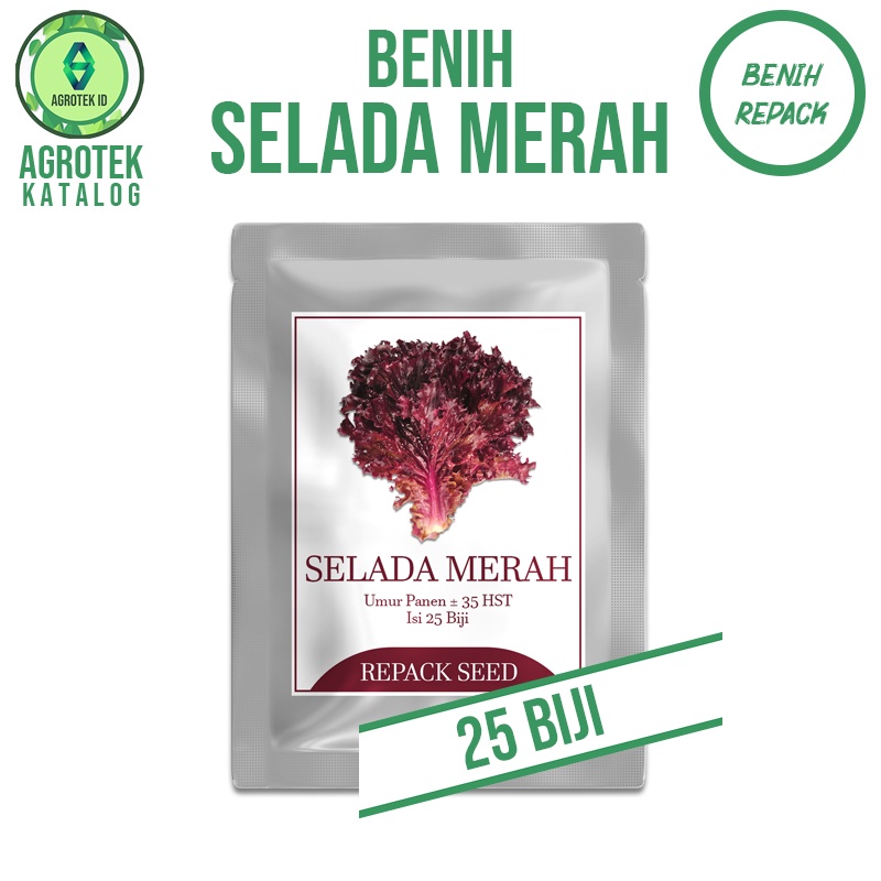 Benih Bibit Biji Tanaman Sayur dan Buah Isi Ratusan Murah Pakcoy Daun Bawang Selada Cabai Tomat Seledri Melon Paprika-Selada Merah