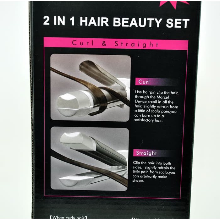 ALAT CATOK RAMBUT LURUS / KERINTING 2IN1 STRAIGHT &amp; CURLY ORIGINAL IMPORT PERAWATAN RAMBUT VA83