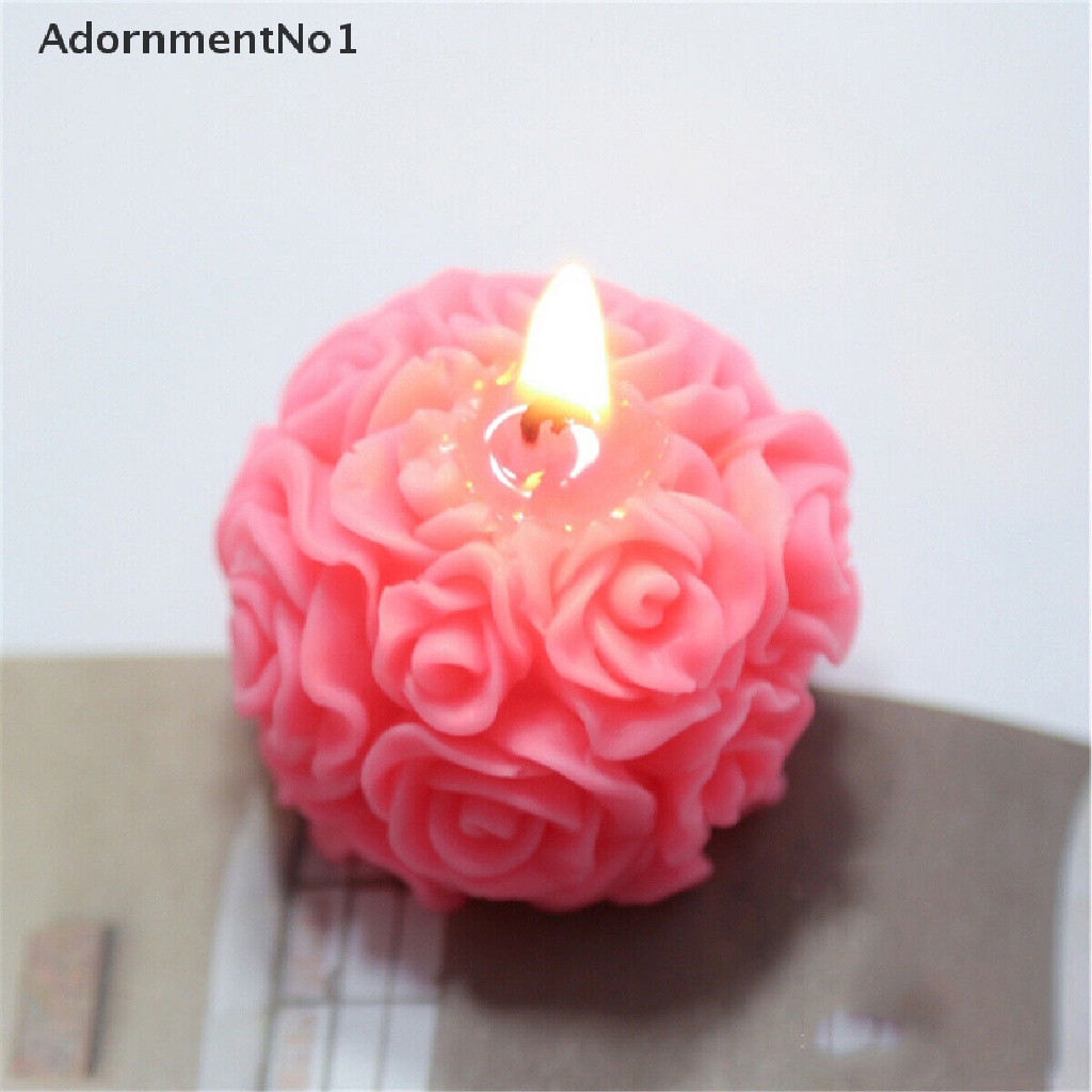 (AdornmentNo1) Cetakan Sabun / Lilin Bentuk Bunga Mawar 3D DIY Bahan Silikon