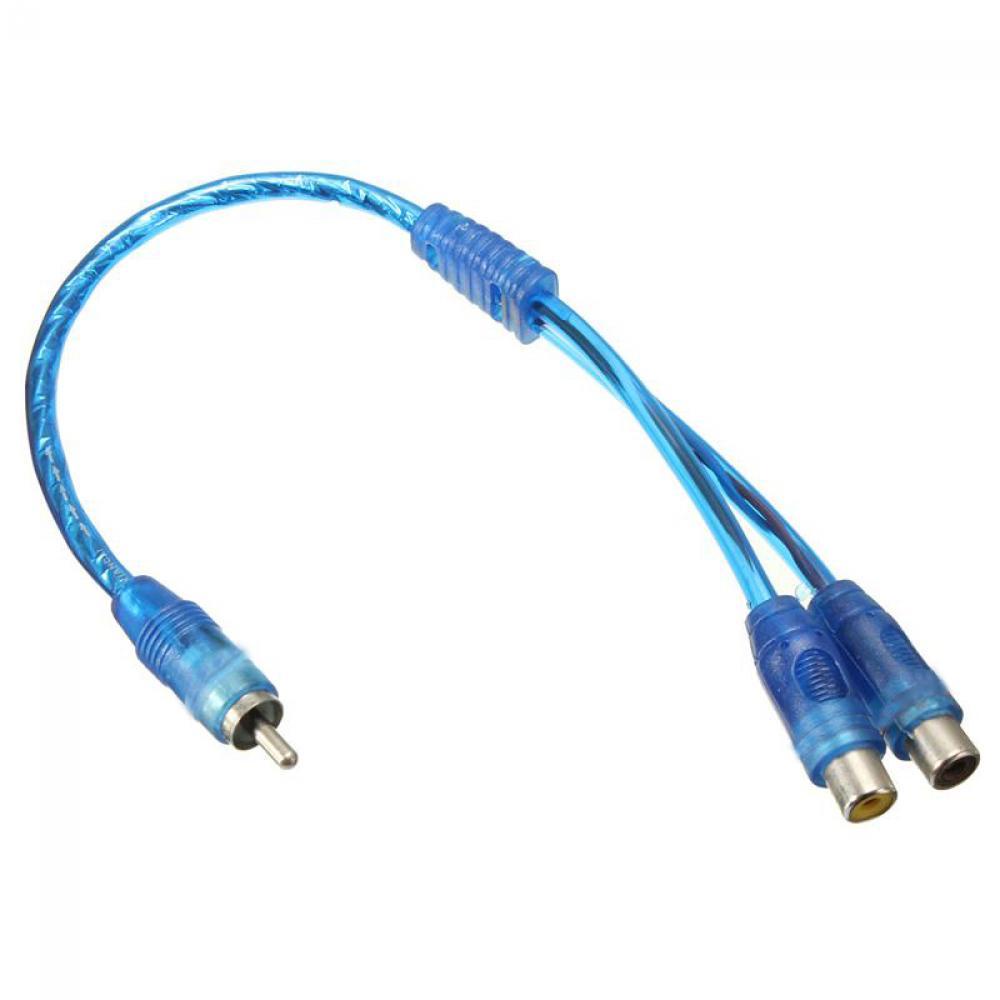 Kabel Audio CHOOKYY Sale Kawat Biru 1 RCA Male To 2 Female