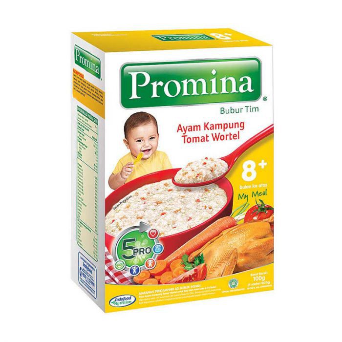 PROMINA 8+ TIM AYAM KAMPUNG TOMAT WORTEL 100GR / BUBUR BAYI