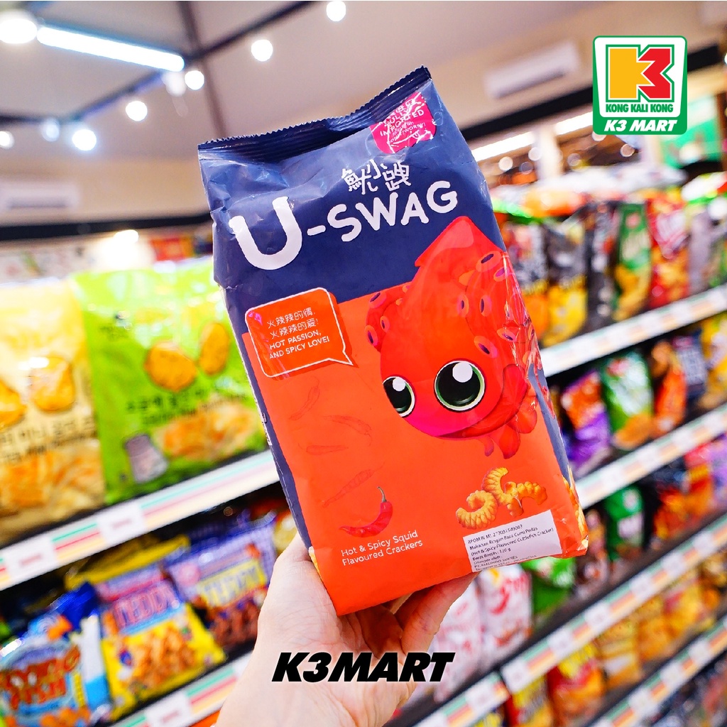 U-swag Hot & Spicy Squid Crackers 120gr